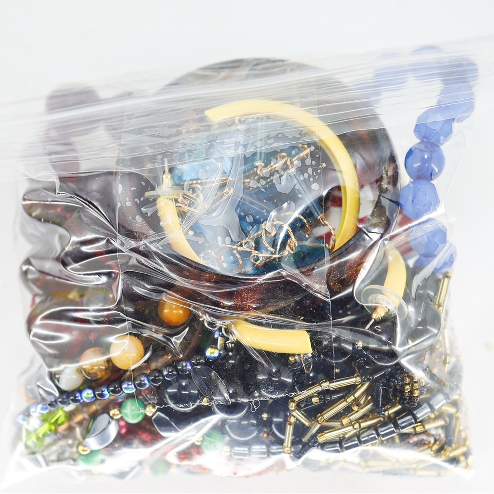 Jewelry mystery bag 6”x6” ~14 oz all wearable assortment #2